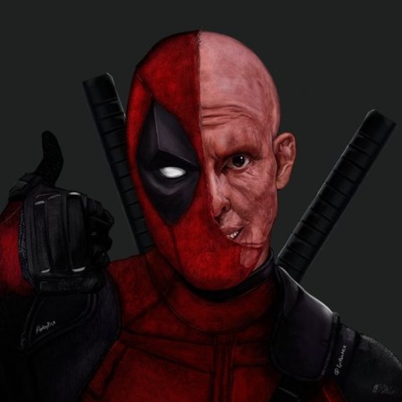 Ryan Reynold as Wade Wilson in Deadpool.